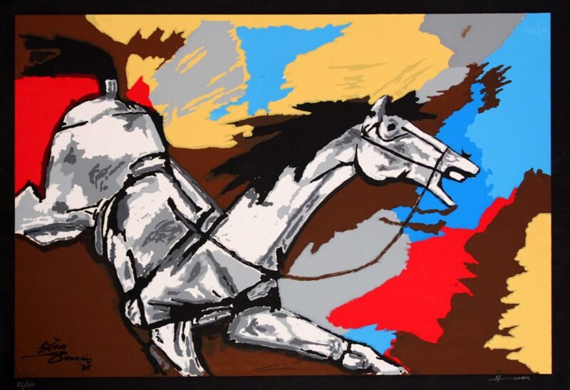 M.F Husain - Horse