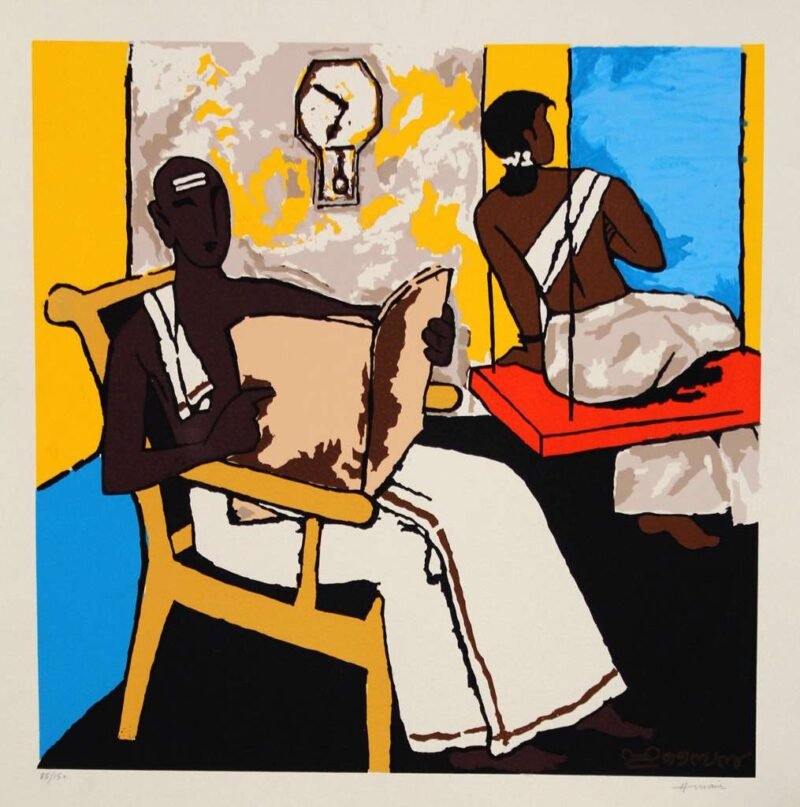 M.F Husain painting