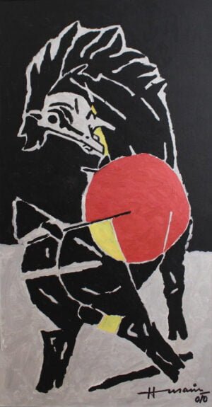 MF Husain horse painting