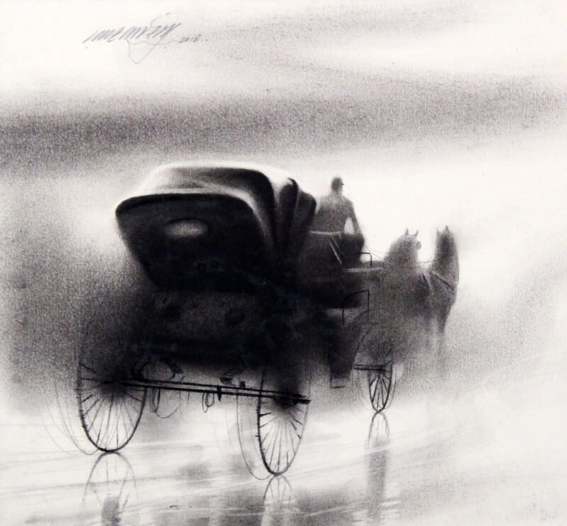 Ganesh Hire - Charcoal art v