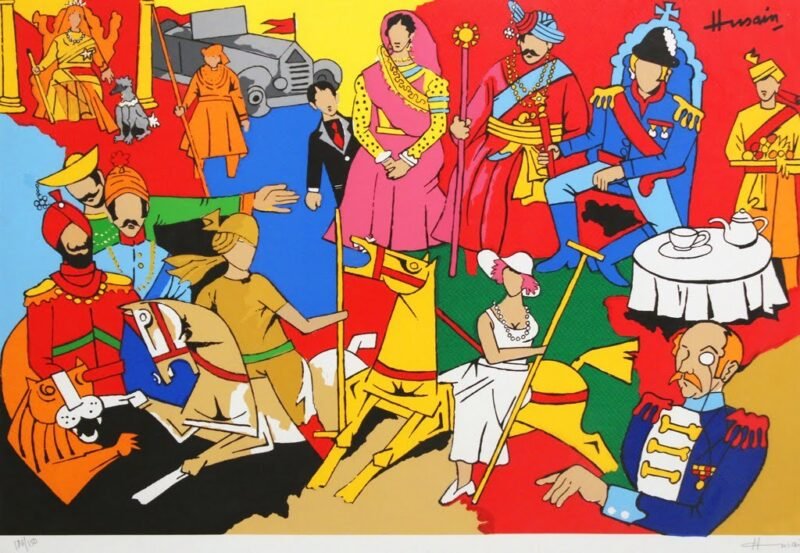 MF Husain - British Raj series