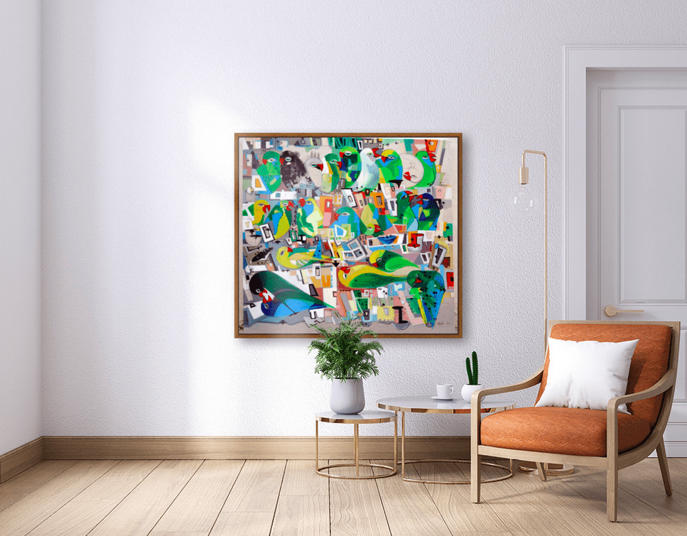 parrots painting