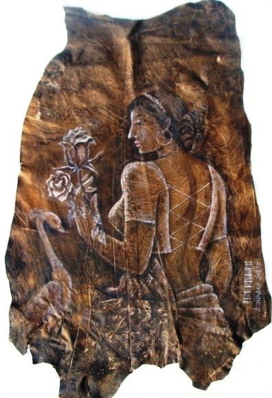 rose leather ppainting