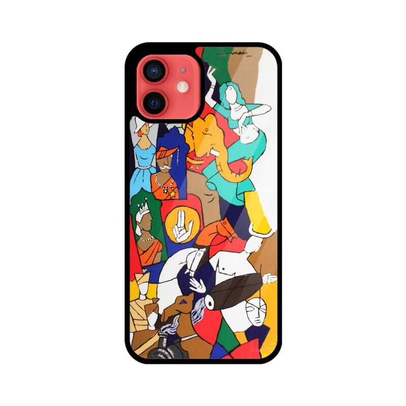 MF Husain Art Glass Phone Case